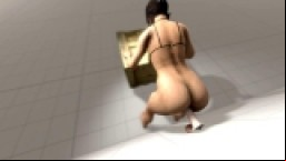 Lara Croft Wall Dildo Test