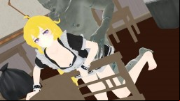 ERA Short: Maid Yang and Ruby surprise zombie bum sex noice
